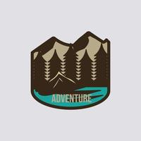 logo d'aventure rétro vecteur