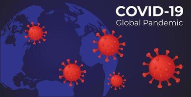 fond de vecteur de carte d'épidémie de virus corona