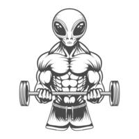 extraterrestre aptitude corps Gym de face vue conception vecteur