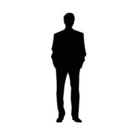 silhouette de homme dans affaires costume vecteur