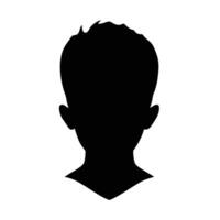 Masculin la personne avatar silhouette isolé vecteur