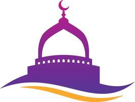 islamique mosquée icône silhouette illustration vecteur