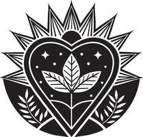 médical logo conception illustration noir et blanc vecteur