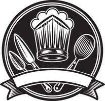 nourriture et boisson logo illustration isolé sur blanc Contexte vecteur