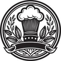 cuisine logo conception noir et blanc illustration vecteur