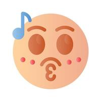 avoir une Regardez à cette Créatif sifflet emoji conception vecteur