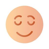 calme visage emoji icône, fier, cool expressions conception vecteur