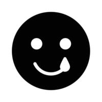 avoir votre mains sur à la perfection conçu triste emoji icône, personnalisable vecteur
