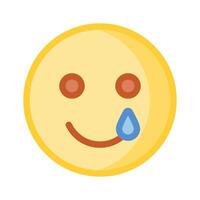 avoir votre mains sur à la perfection conçu triste emoji icône, personnalisable vecteur