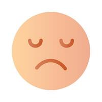 avoir votre mains sur à la perfection conçu triste emoji icône, personnalisable vecteur