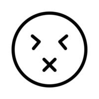acide visage emoji icône, Créatif et prime vecteur