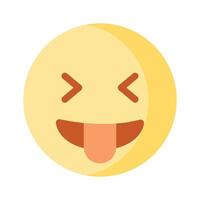 visage avec langue dehors, rire emoji , plaisanterie emoji icône conception vecteur