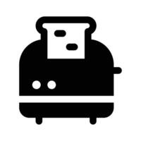 grille-pain avec pain grillé icône isolé sur blanc arrière-plan, branché style vecteur