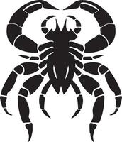 Scorpion silhouette illustration blanc Contexte vecteur