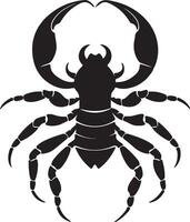 Scorpion silhouette illustration blanc Contexte vecteur