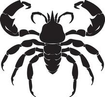 Scorpion silhouette illustration blanc Contexte vecteur