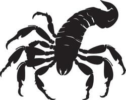 Scorpion silhouette illustration blanc Contexte vecteur