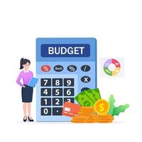 budget planification, la finance la gestion illustration. vecteur