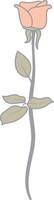 floral botanique branche dans plat dessin animé conception. ancien fleur. isolatd illustration. vecteur