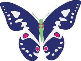 adorable papillon illustration sur blanc Contexte. avec plat dessin animé conception style vecteur