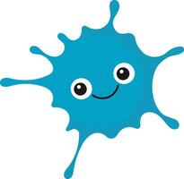 mignonne dessin animé les bactéries et virus personnage. isolé illustration sur blanc Contexte vecteur