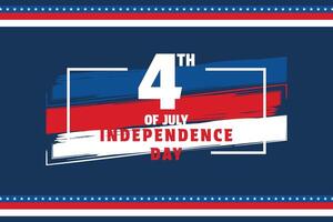 4e de juillet indépendance journée bannière affiche Contexte avec Etats-Unis drapeau vecteur