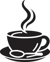 café café silhouettes sur action, noir Couleur silhouette vecteur