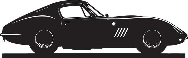 classique voiture silhouette des sports voiture, noir Couleur silhouette vecteur