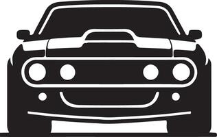 de face voiture silhouette automobile logo conception, noir Couleur silhouette vecteur