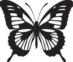 mignonne papillon dans griffonnage style papillon, noir Couleur silhouette vecteur