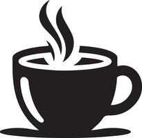 café logo silhouette, noir Couleur silhouette vecteur