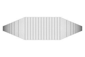 abstrait géométrique mur. isométrique grille. cercle, dessin, mur, forme, 3d illusion. pièce la perspective la grille Contexte vecteur