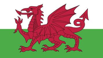 Pays de Galles drapeau gratuit llustration vecteur