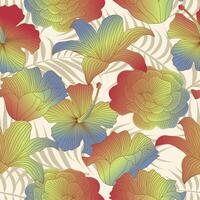 motif floral abstrait sans couture avec des feuilles. fond tropical vecteur