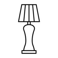 icône de ligne de lampadaire vecteur