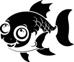mignonne poisson icône. Facile illustration de mignonne poisson icône pour la toile vecteur