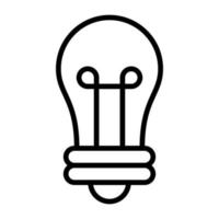 icône de ligne d'ampoule led vecteur