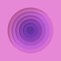 3d Contexte avec papier Couper violet, lavande couleurs rond des trous. réaliste conception disposition pour présentation, prospectus, affiche, bannière, affaires carte. géométrique vecteur