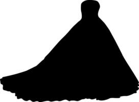 silhouette de une la personne dans une robe vecteur
