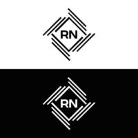rn logo. r n conception. blanc rn lettre. rn, r n lettre logo conception. initiale lettre rn lié cercle majuscule monogramme logo. vecteur