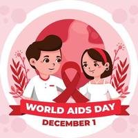 concept de la journée mondiale du sida vecteur