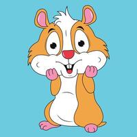 hamster dessin animé logo vecteur