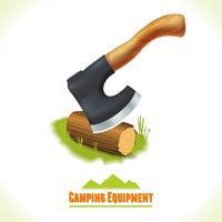 Hache symbole camping vecteur