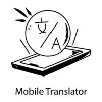 branché mobile traducteur vecteur