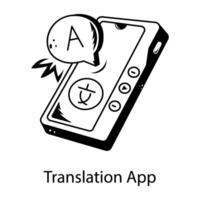 branché Traduction app vecteur