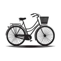 vélo silhouette plat illustration. vecteur