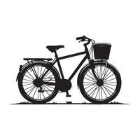 vélo silhouette plat illustration. vecteur