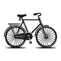 vélo silhouette plat illustration. vecteur