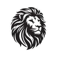 Lion silhouette plat illustration. vecteur