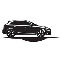 voiture silhouette plat illustration. vecteur